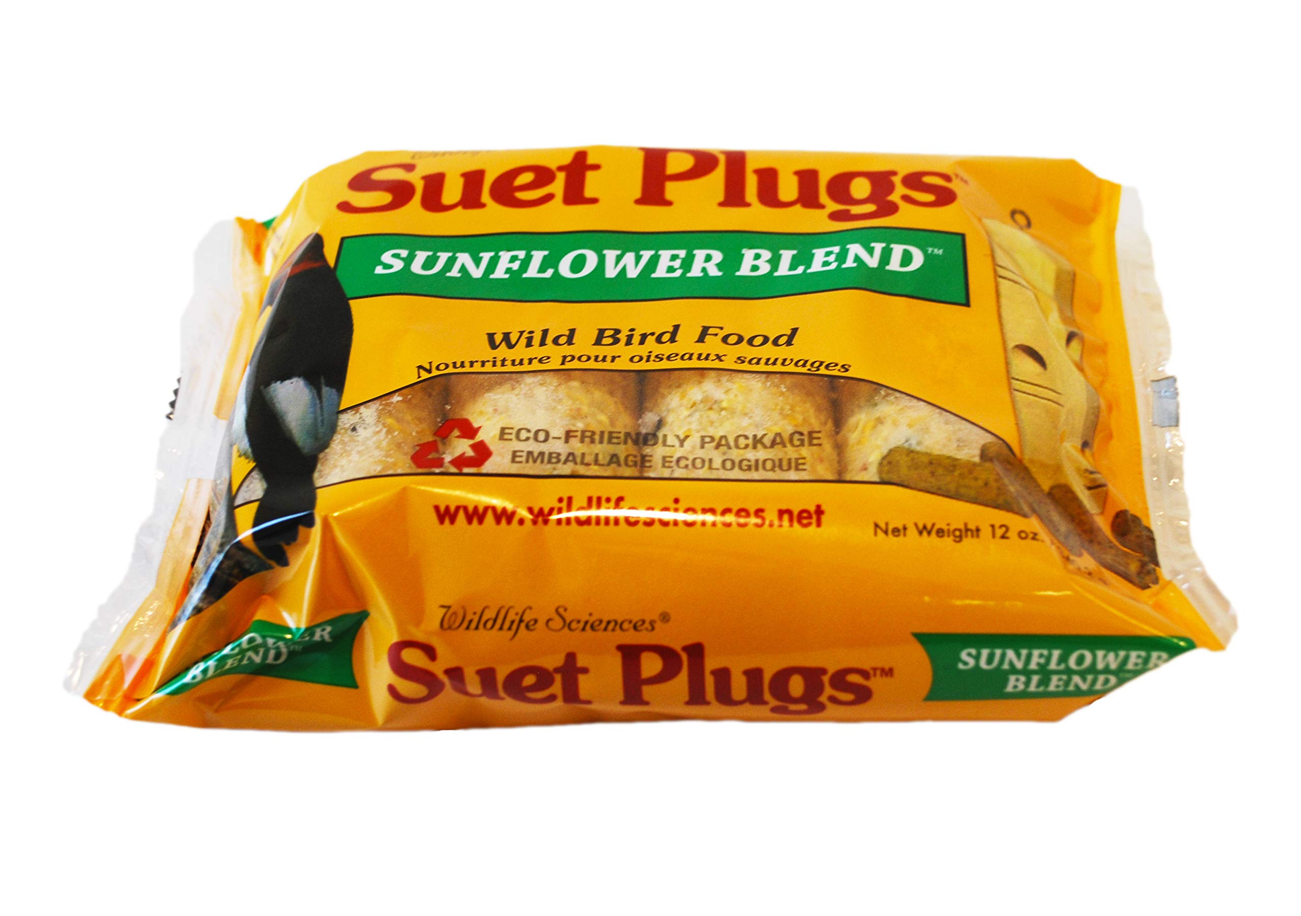 Wildlife Sciences suet plugs dimensions 3.75 inches by 1 inch for reference