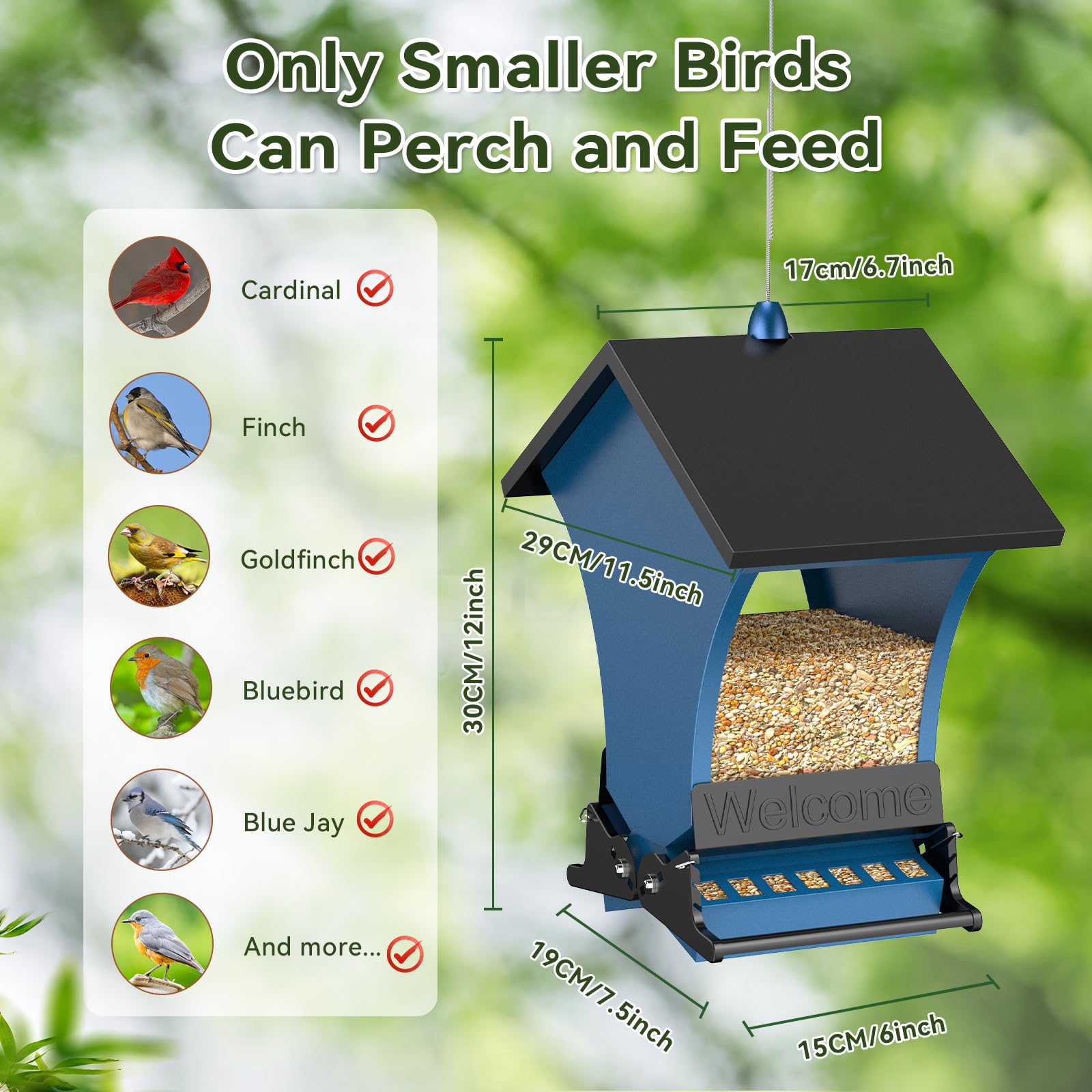 Wildpark Squirrel-Defense System with adjustable springs guarding seeds from squirrels.