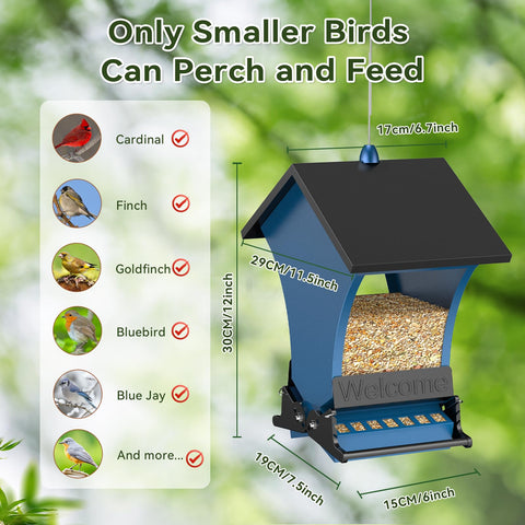 Wildpark Squirrel-Defense System with adjustable springs guarding seeds from squirrels.