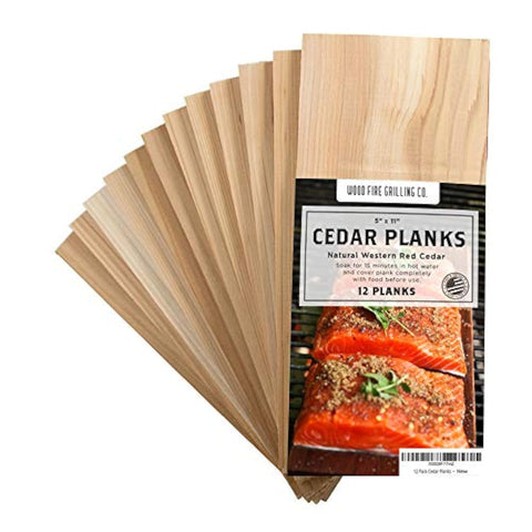 Wildwood Grilling cedar planks for salmon and more, enhancing flavor on grill or oven