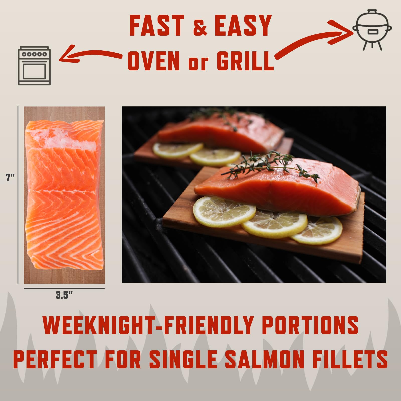 Wildwood Grilling chicken on a cedar plank for even cooking