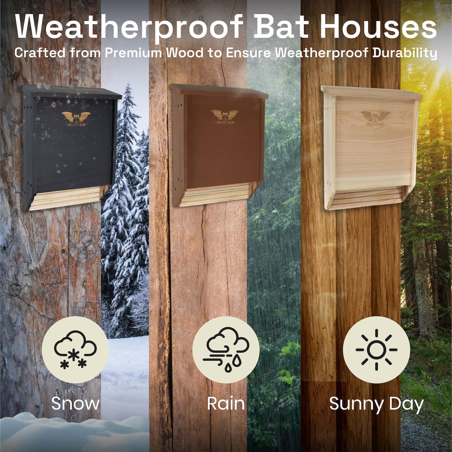 WildYard BIGBATBOX backyard habitat attracts bats for natural pest control