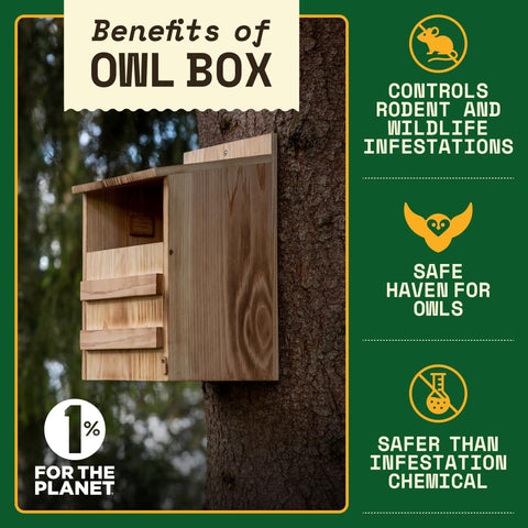 WildYard easy-hang owl box ready for quick installation in trees