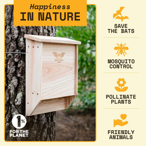 WildYard Weatherproof Bat Shelter outdoors provides durable shelter for bats in all seasons