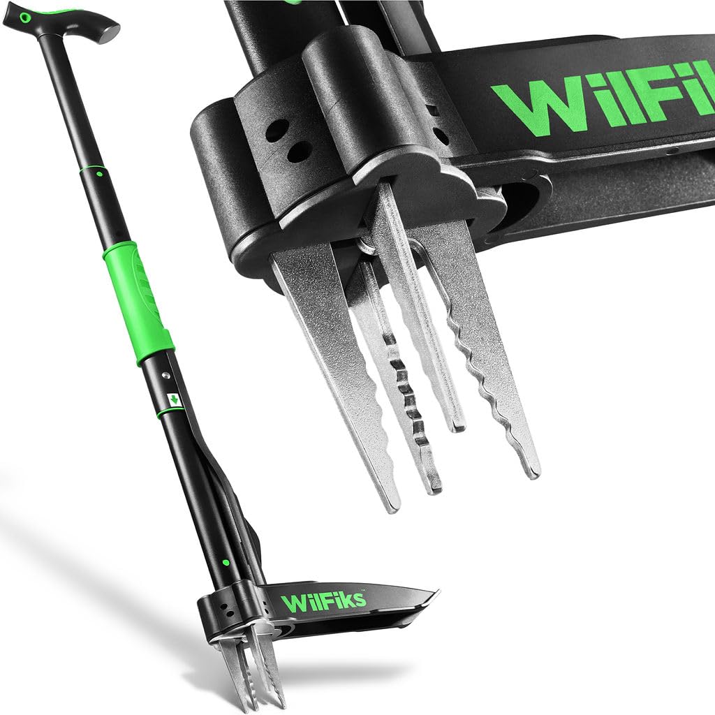 WilFiks weed puller with adjustable handle for standing weed removal