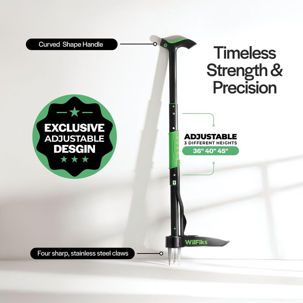 Stand-up design reduces back strain during long weeding sessions