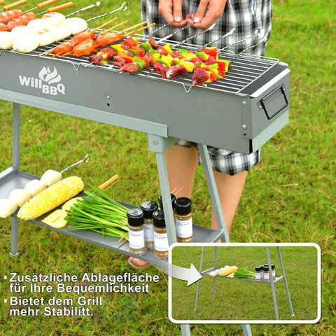 WillBBQ backyard-ready grill with compact, durable body for reliable sessions.