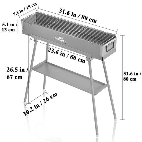 WillBBQ skewers and kebabs cook evenly on this versatile grill.
