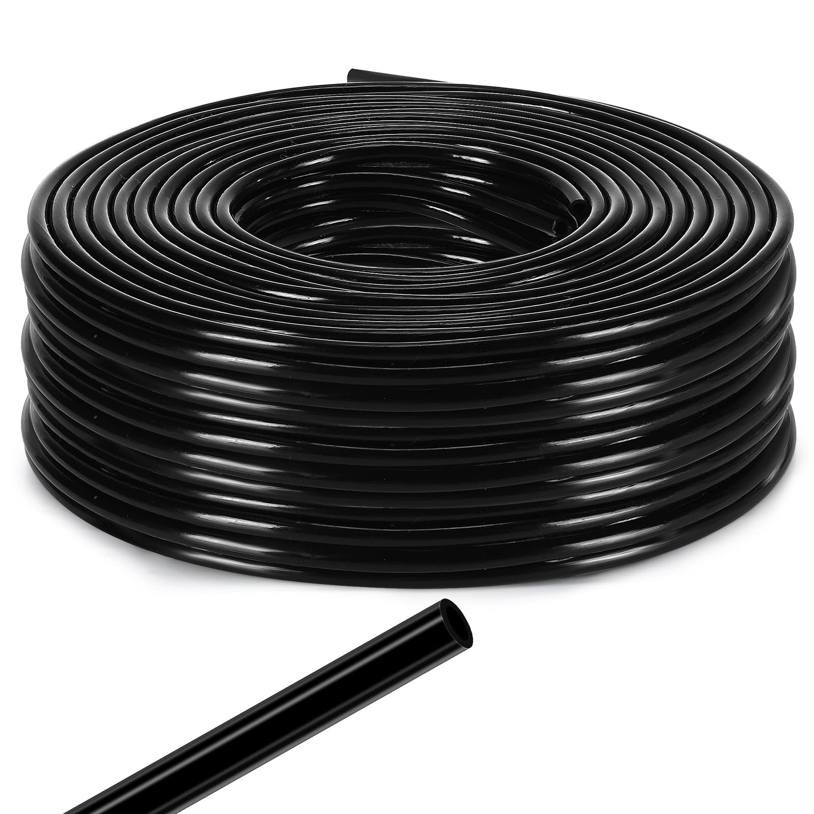 Willbond 656ft 1-4in drip tubing in black for long, flexible garden irrigation