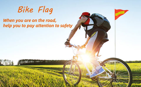 Willdone flag used on kids' bikes and seniors' wheelchairs for safer rides.
