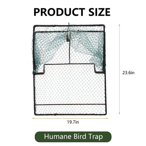 WillMesh humane pigeon trap folded storage showing compact design for easy space saving