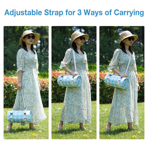 WILLOW WEAVE durable polyester fabric; fade-resistant blue-white check.