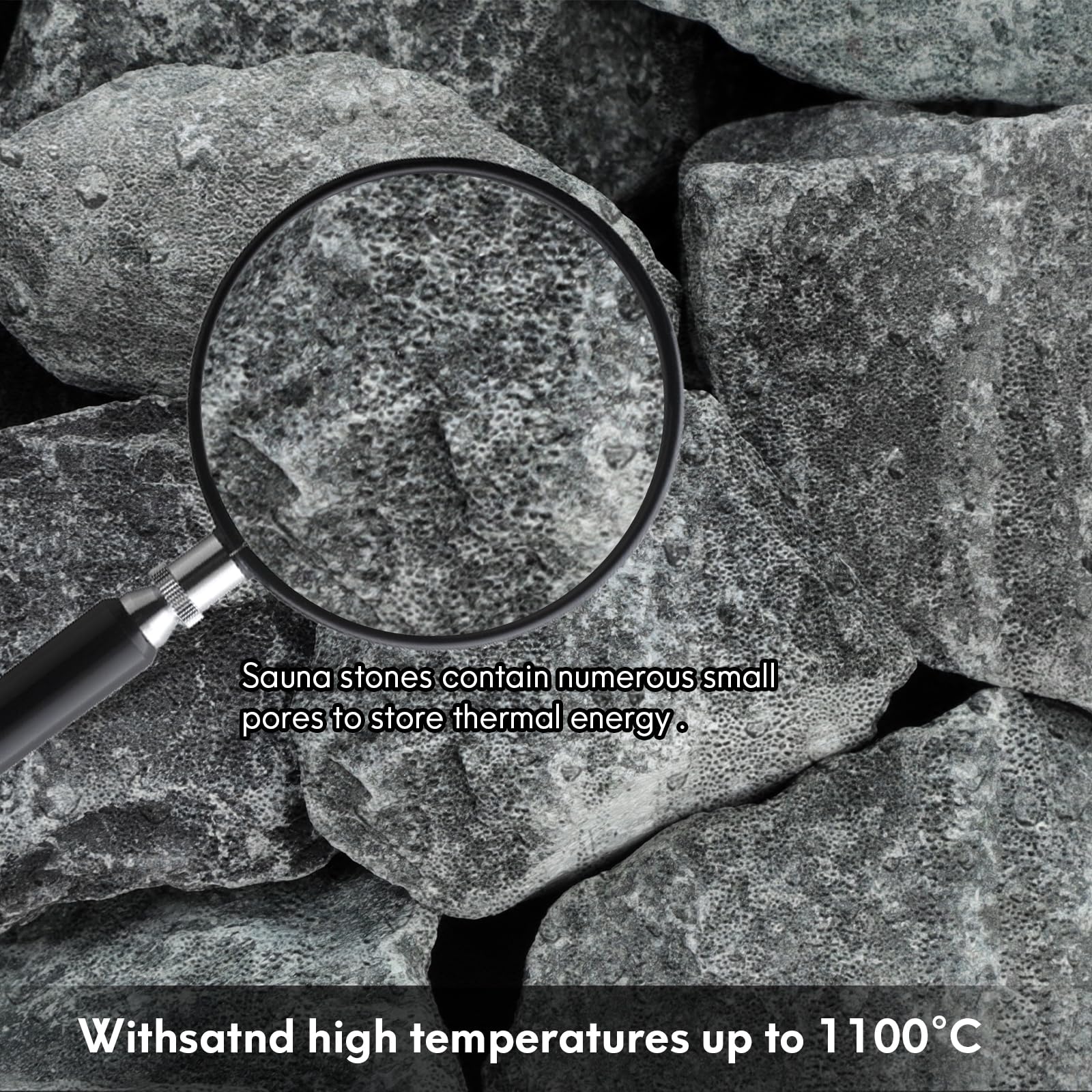 WILLOWYBE A+ grade lava stones close-up durability under heat