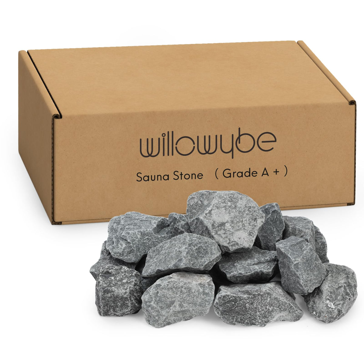 WILLOWYBE sauna stone A+ close-up texture showing uniformity for even heat