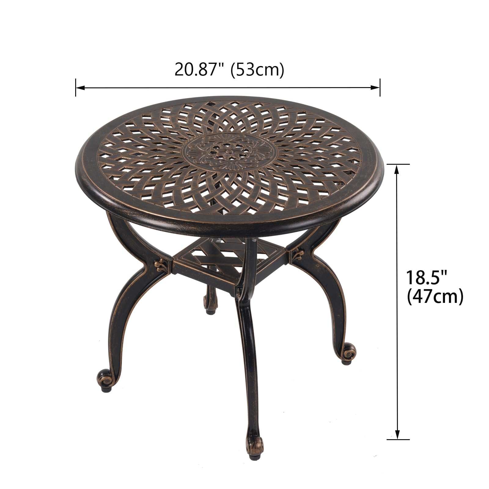 WILOUNGE table with stable legs and adjustable feet maintains balance on uneven surfaces.