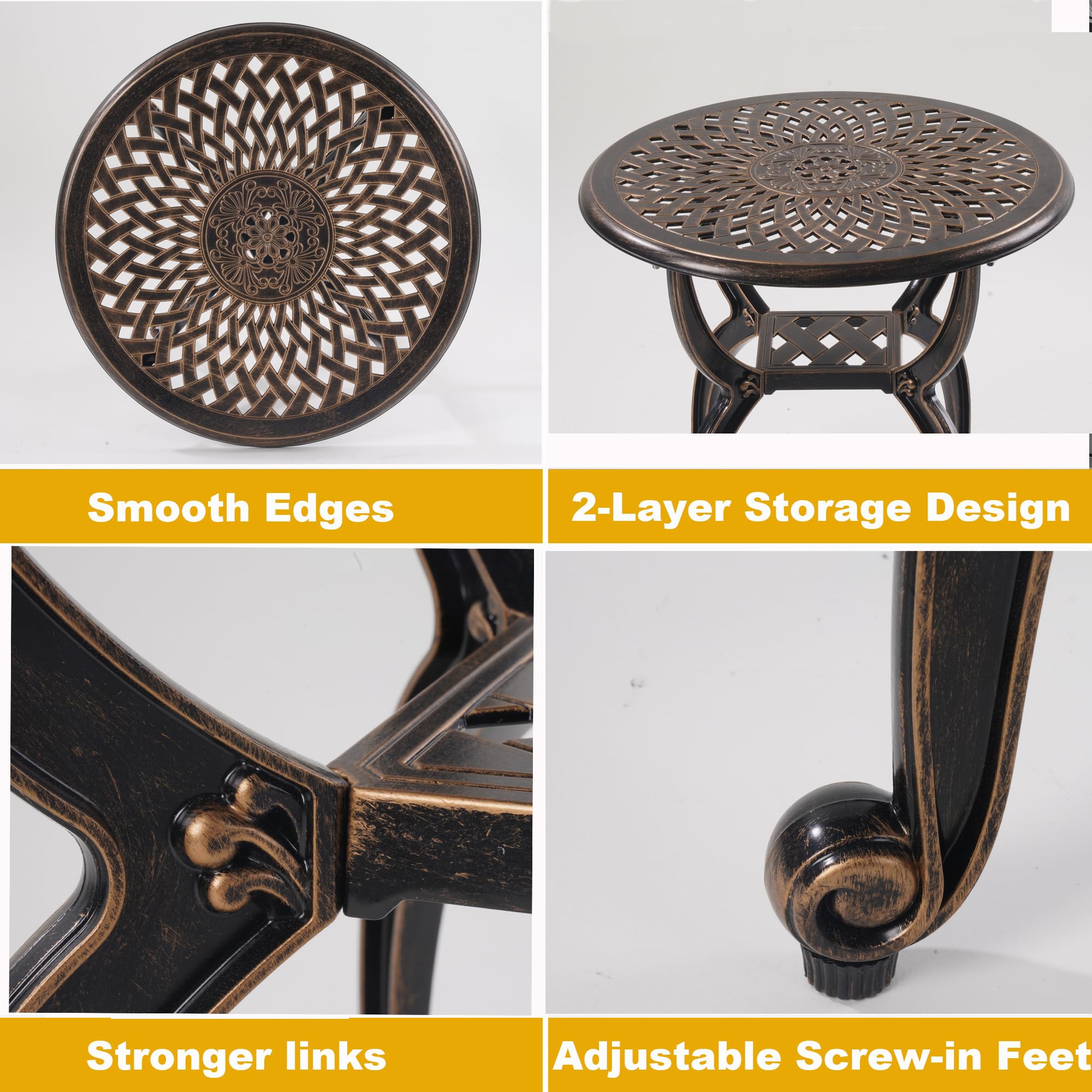 WILOUNGE two-layer storage design keeps essentials organized outdoors.