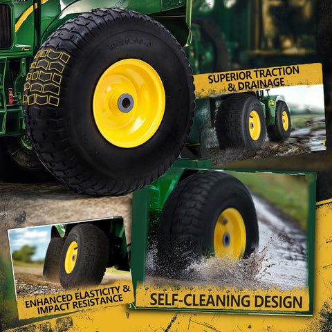 Wiltire 4-ply pneumatic front tire for mowing comfort