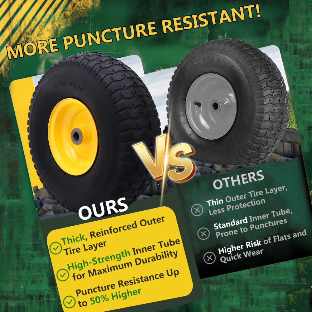 Wiltire grass-friendly tread front tire minimizes turf damage