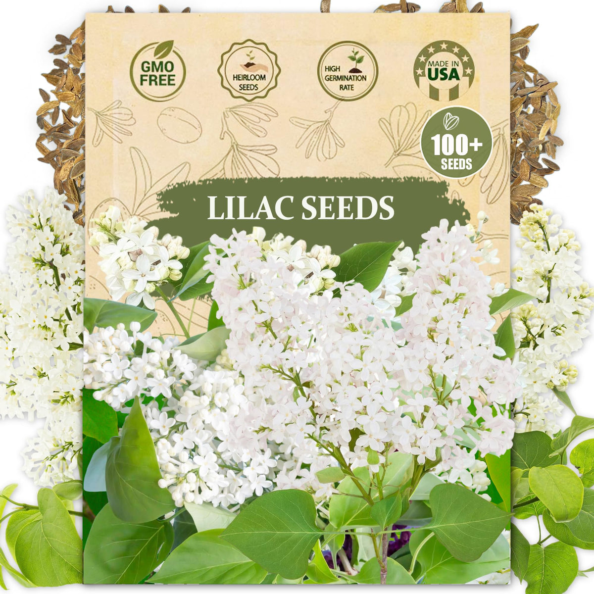 Wily Fox lilac seeds packaging ready for border planting and fragrant color.