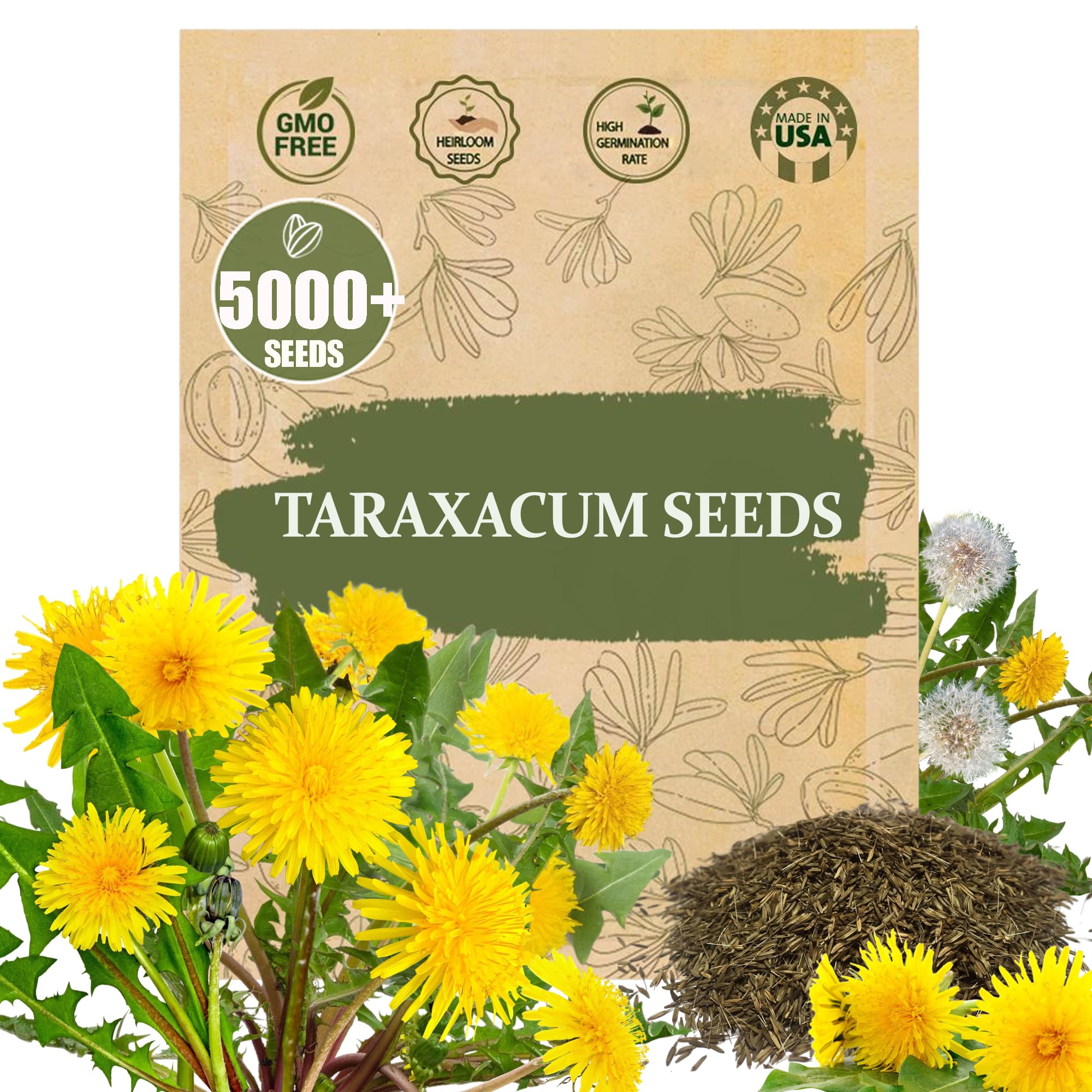 Wily Fox premium dandelion seeds pack ready for large garden projects and wildflower lawns.