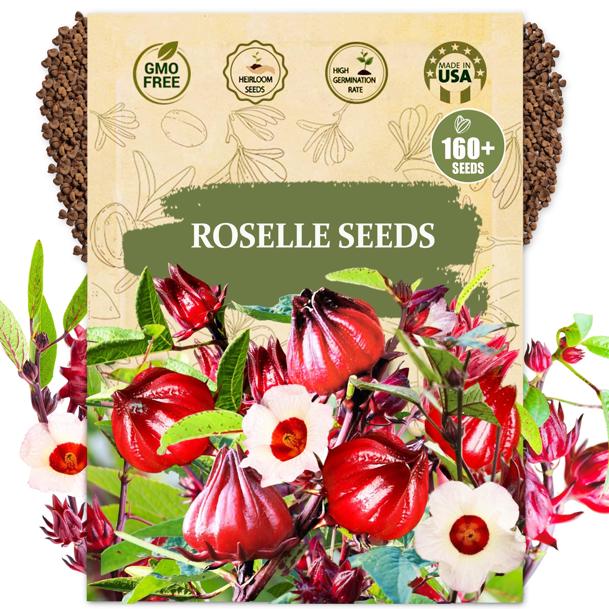 Wily Fox Roselle seeds pack for a bountiful home garden harvest.
