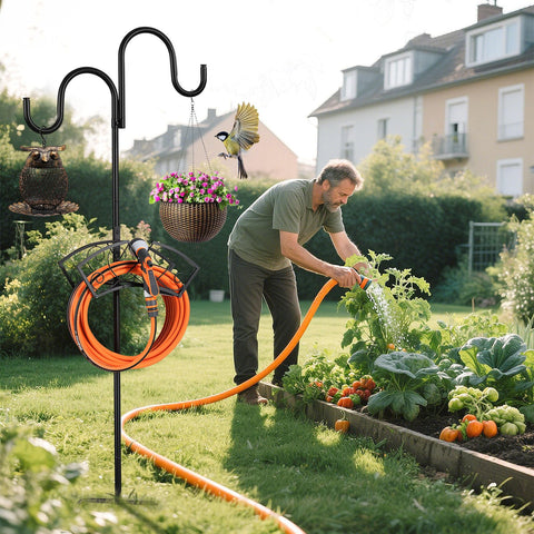 WiMas adjustable-height pole fits different garden spaces.