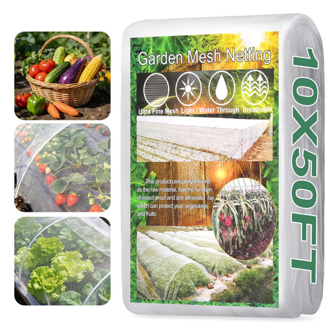 WiMas Garden Netting over vegetables provides pest protection with airflow.