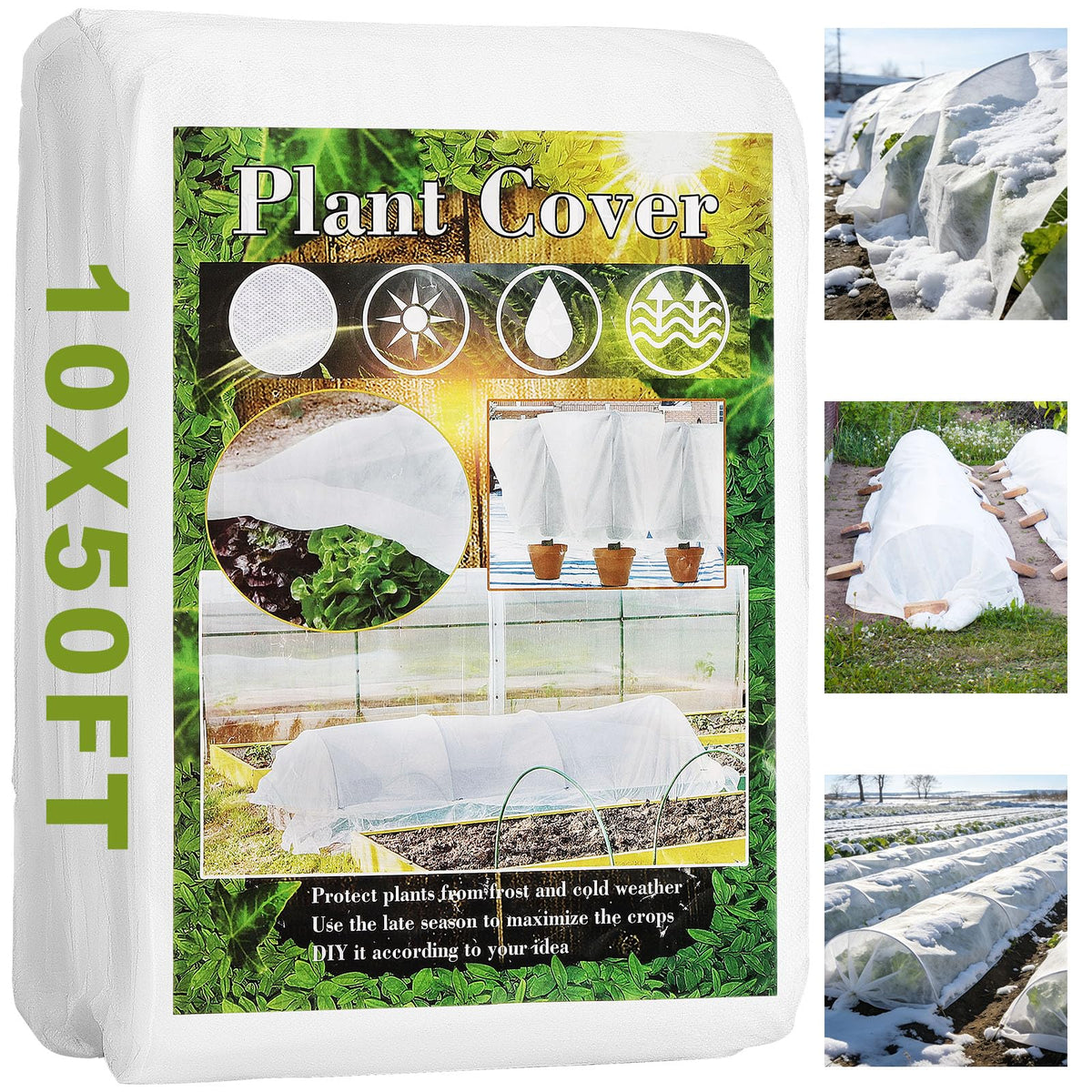 WiMas plant covers frost protection over vegetables while preserving airflow.