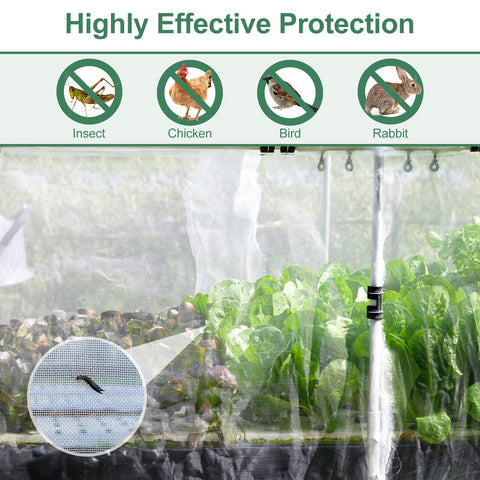 WiMas Raised Beds Netting endures outdoor weather for durable crop coverage.