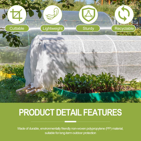 WiMas soft plant cover shields delicate seedlings without crushing them.