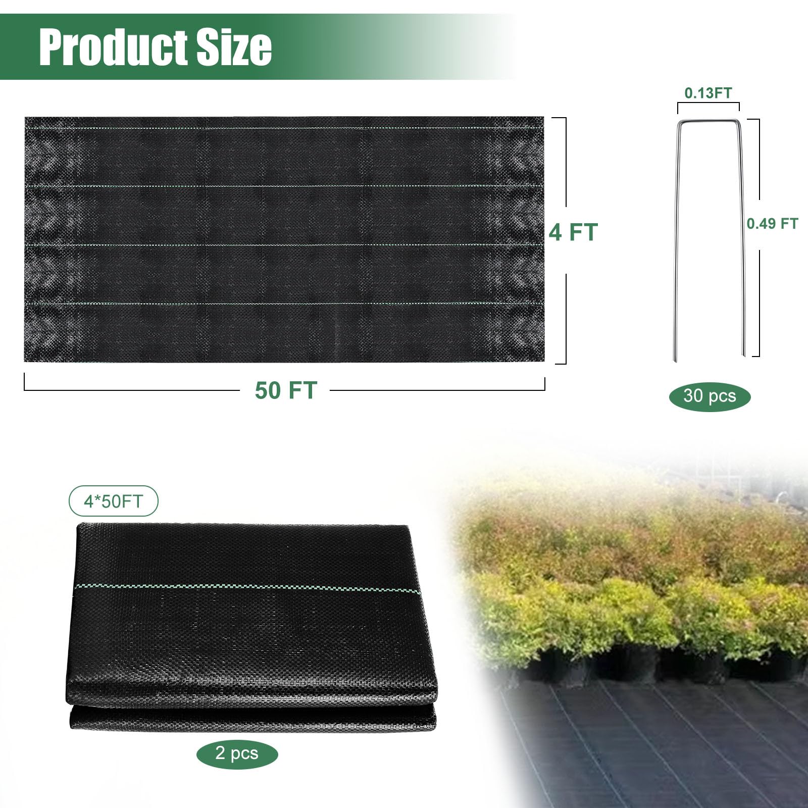 WiMas weed barrier fabric weave detail highlights breathable, permeable design for healthy soil.