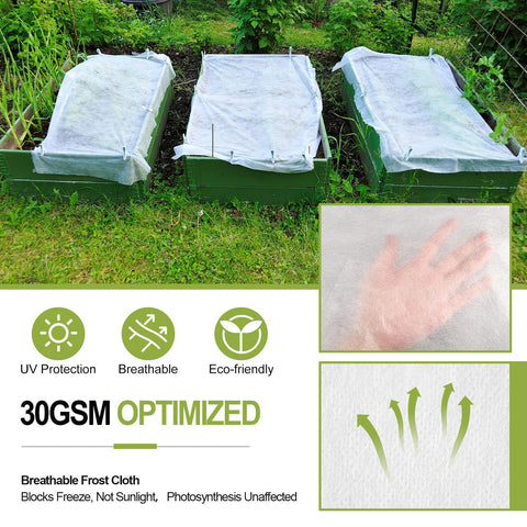 WiMas frost blanket over fruit trees helps protect against cold snaps.
