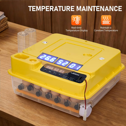 Winado automatic turner mechanism ensuring even heat distribution during incubation.