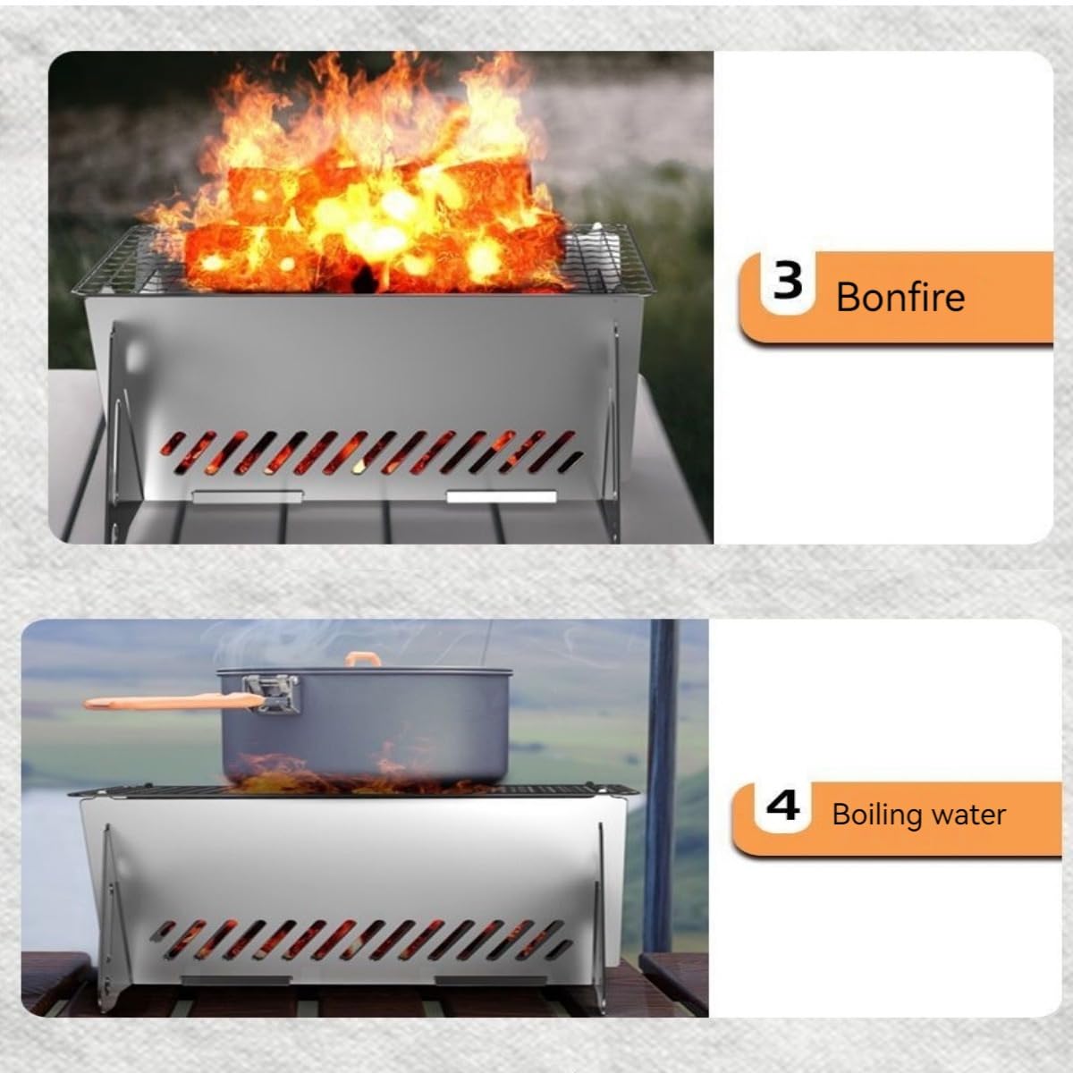 Winb compact grill for 1-2 people ideal for solo or duo picnics and tailgates.
