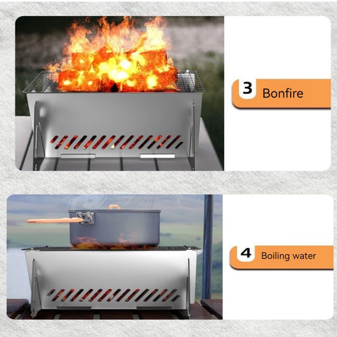 Winb compact grill for 1-2 people ideal for solo or duo picnics and tailgates.