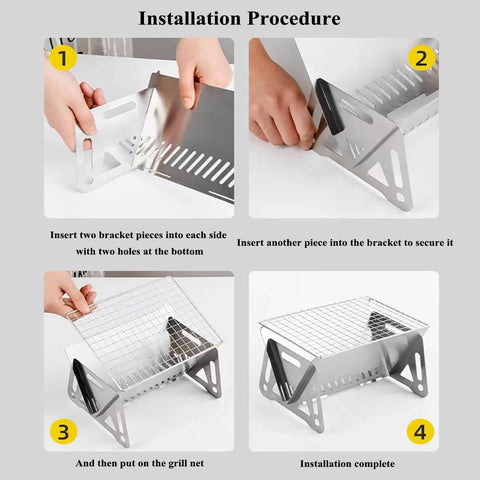 Winb tool-free setup in 20 seconds for quick outdoor cooking.