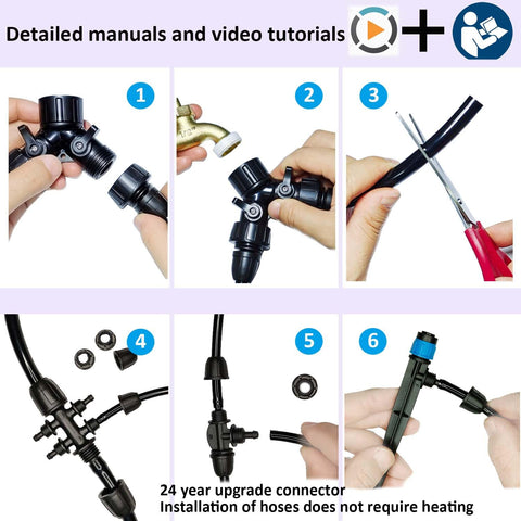 Winbomgo pipe connection parts for quick, secure drip setup