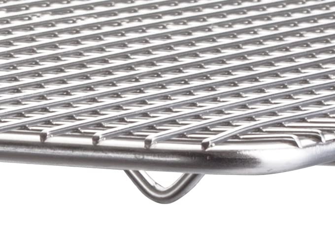 Winco PGW-510 wire pan grate enables even air circulation for cooling and oven use.