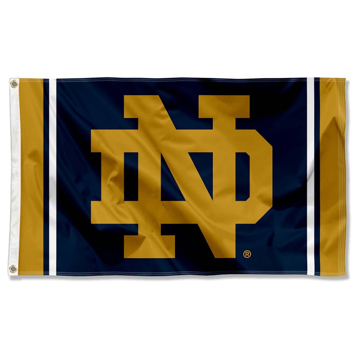 WinCraft Irish ND Logo 3x5 banner flag front view for yard displays.