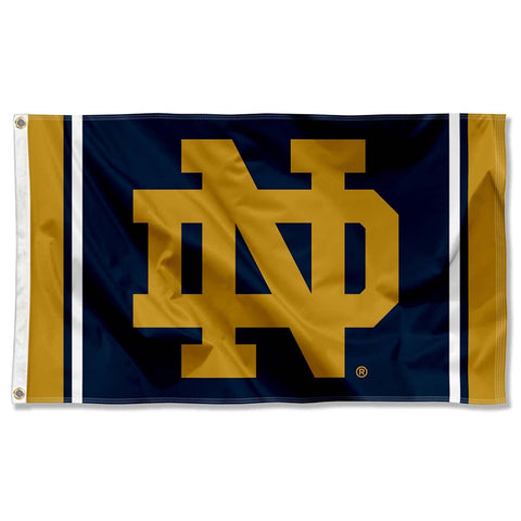 WinCraft Irish ND Logo 3x5 banner flag front view for yard displays.