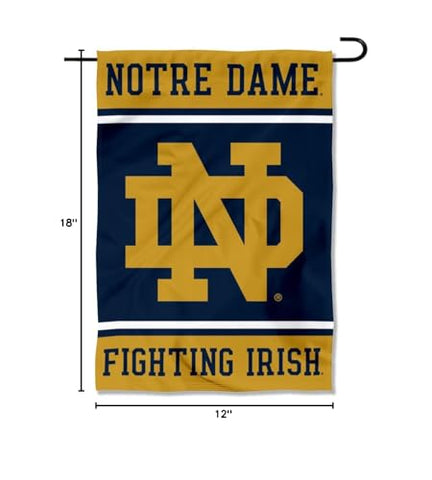 WinCraft Irish ND Logo Banner flag material close-up, durable polyester for outdoor use