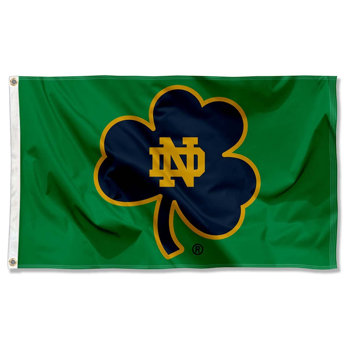 WinCraft Irish Shamrock 3x5 banner flag with flagpole grommets for easy mounting and durable use