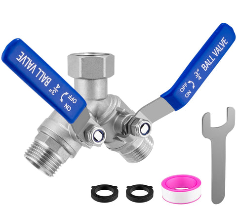 Windblowgrass 304 stainless steel hose splitter for durable outdoor watering.