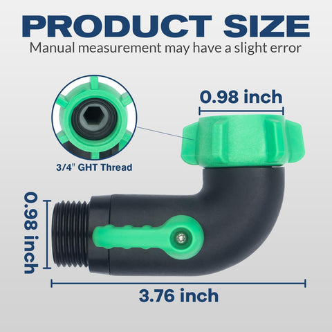 Windblowgrass elbow with extended handle enables precise water flow control.