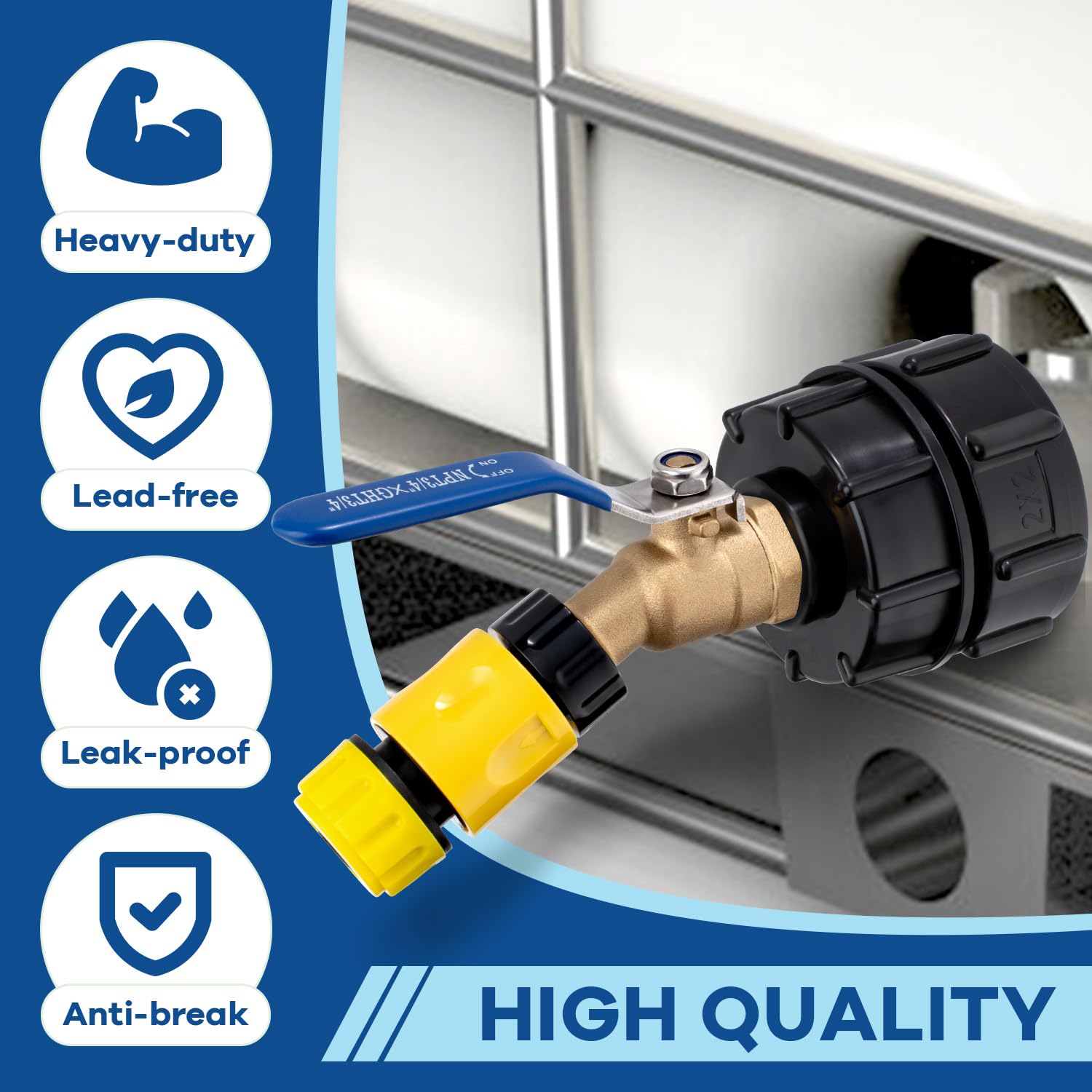 Windblowgrass 3/4 inch NPT inlet for universal compatibility.