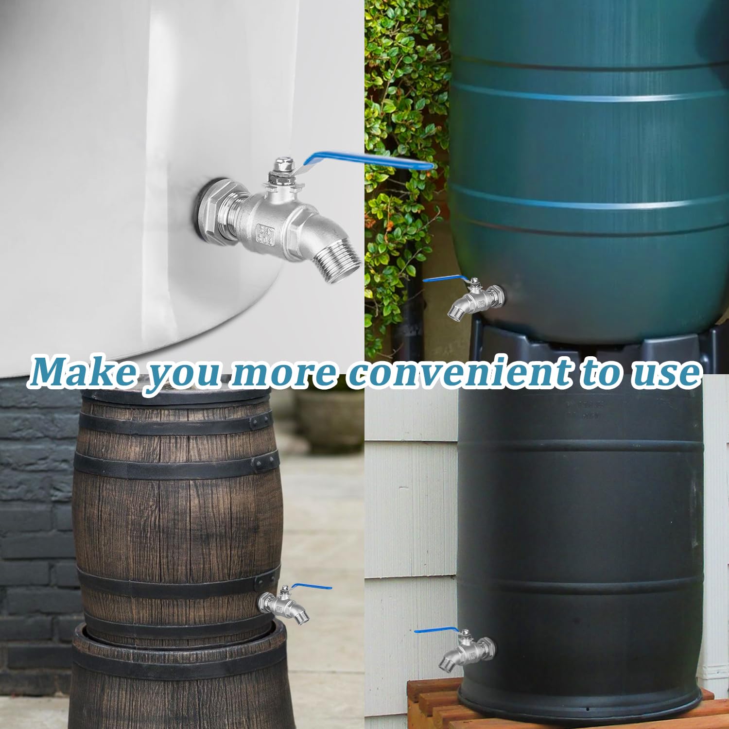 Windblowgrass rust-resistant outdoor faucet withstands harsh weather.
