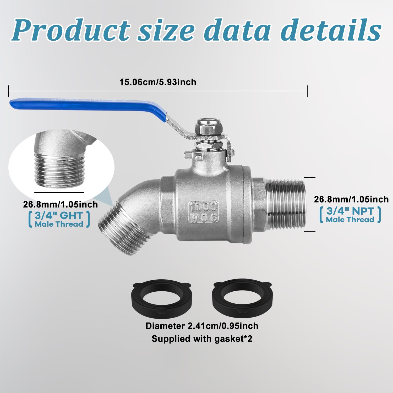 Windblowgrass stainless steel outdoor faucet ready for gardens and RV hookups.