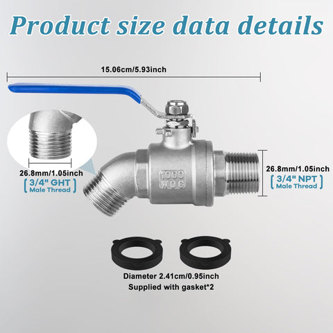 Windblowgrass stainless steel outdoor faucet ready for gardens and RV hookups.