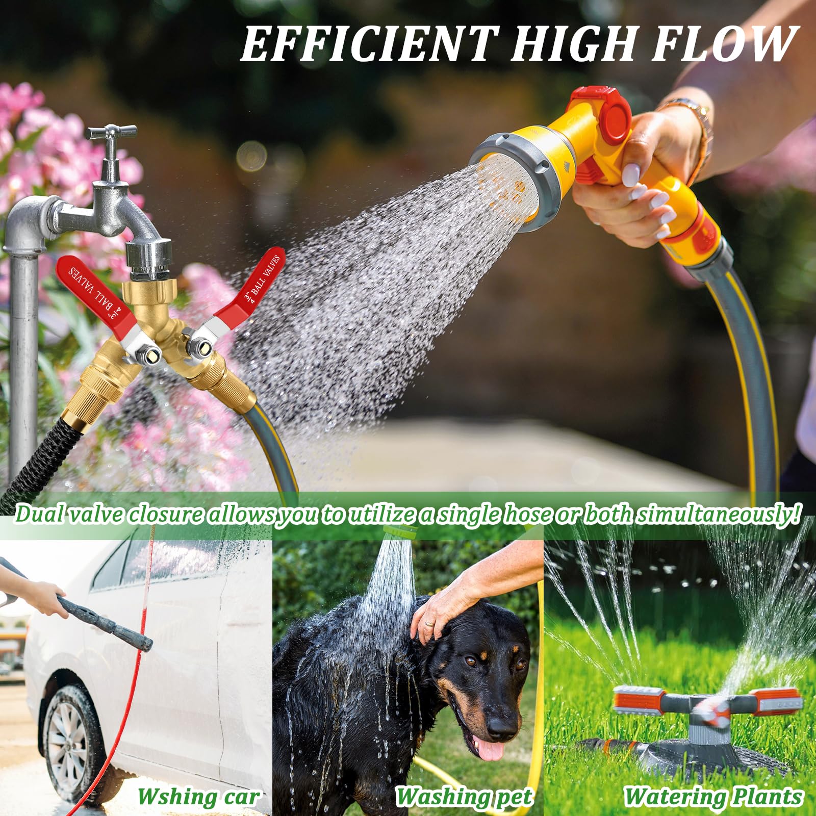 WindBlowGrass standard 3-4 GHT spigot compatibility for most faucets