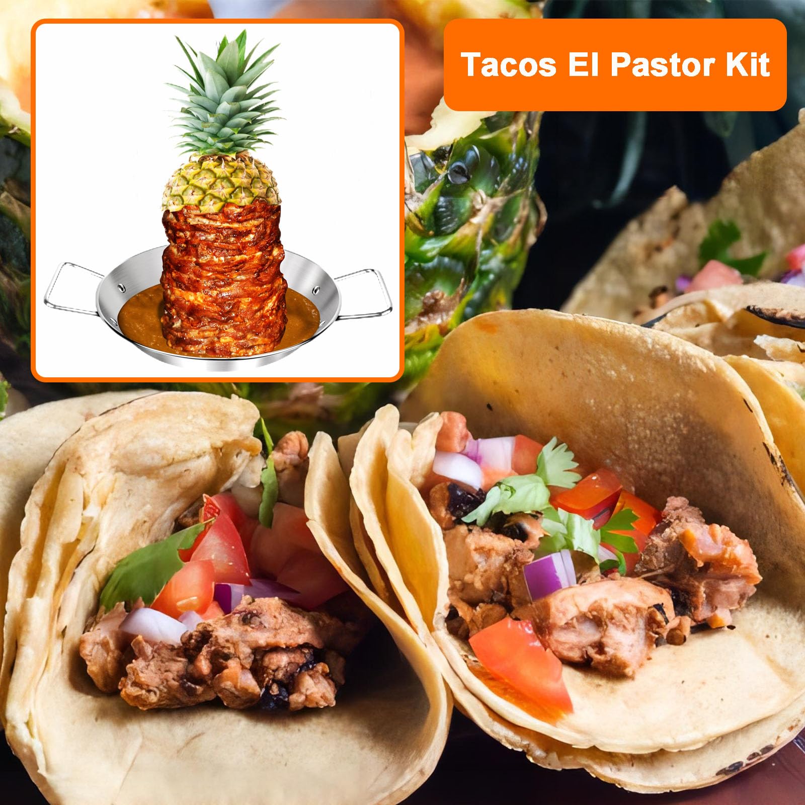 WINDESK Al Pastor Skewer versatile for tacos, churrasco, and chicken